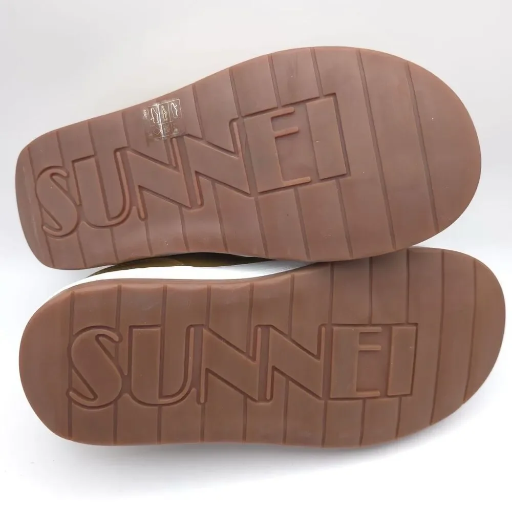 Sunnei NEW Shoes Sneakers Dreamy‎ Size 38 Platform Ocher Leather MADE IN ITALY